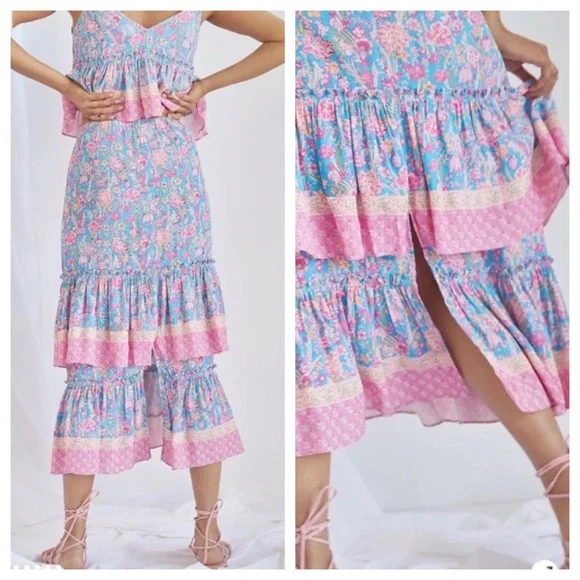 Plenty by Tracy Reese Meadow Tiered Midi Skirt - Picture 3 of 15